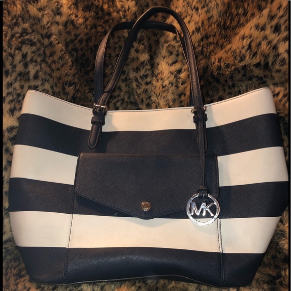 Michael Kors Handbags - Michael Kors Nautical Shoulder Bag. Navy and White